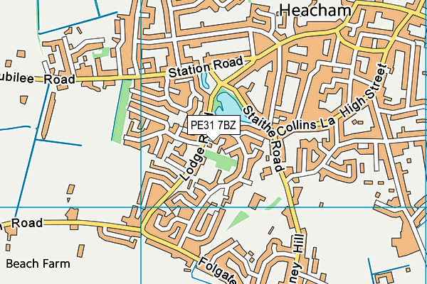 PE31 7BZ map - OS VectorMap District (Ordnance Survey) PE31 7BZ map - OS VectorMap District (Ordnance Survey)