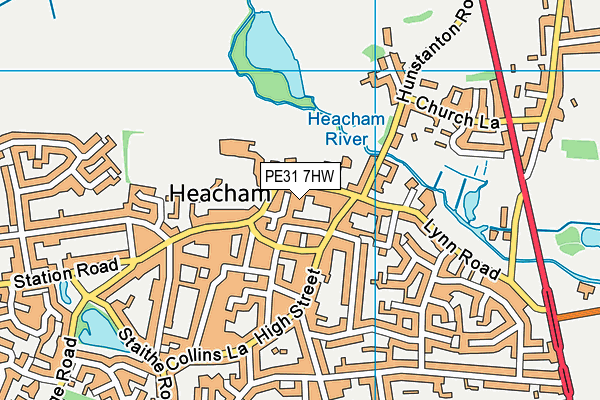PE31 7HW map - OS VectorMap District (Ordnance Survey) PE31 7HW map - OS VectorMap District (Ordnance Survey)