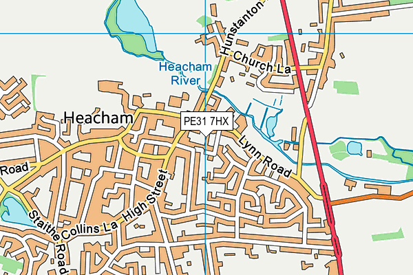 PE31 7HX map - OS VectorMap District (Ordnance Survey) PE31 7HX map - OS VectorMap District (Ordnance Survey)