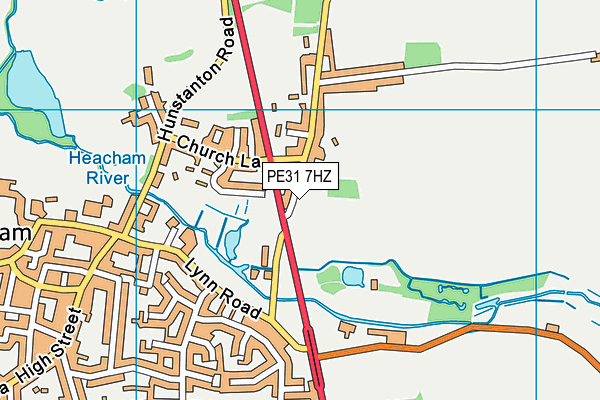 PE31 7HZ map - OS VectorMap District (Ordnance Survey) PE31 7HZ map - OS VectorMap District (Ordnance Survey)