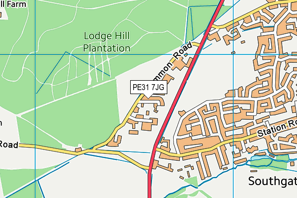 PE31 7JG map - OS VectorMap District (Ordnance Survey) PE31 7JG map - OS VectorMap District (Ordnance Survey)