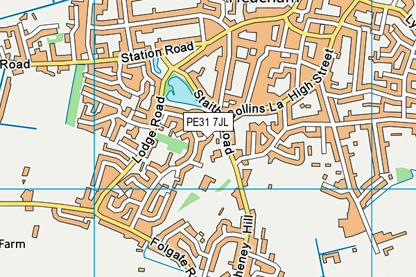 PE31 7JL map - OS VectorMap District (Ordnance Survey) PE31 7JL map - OS VectorMap District (Ordnance Survey)