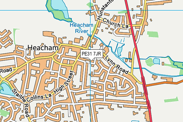 PE31 7JR map - OS VectorMap District (Ordnance Survey) PE31 7JR map - OS VectorMap District (Ordnance Survey)