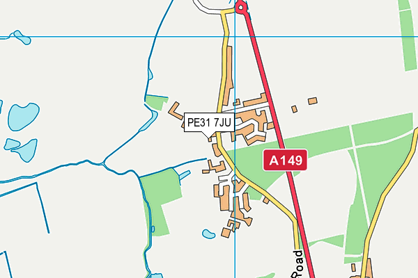 PE31 7JU map - OS VectorMap District (Ordnance Survey) PE31 7JU map - OS VectorMap District (Ordnance Survey)
