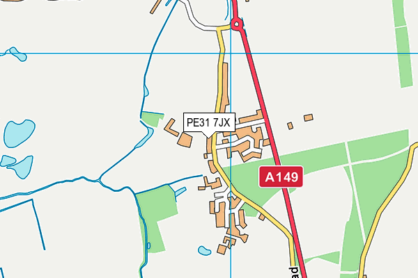 PE31 7JX map - OS VectorMap District (Ordnance Survey) PE31 7JX map - OS VectorMap District (Ordnance Survey)