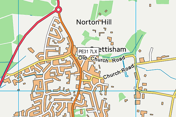 PE31 7LX map - OS VectorMap District (Ordnance Survey)