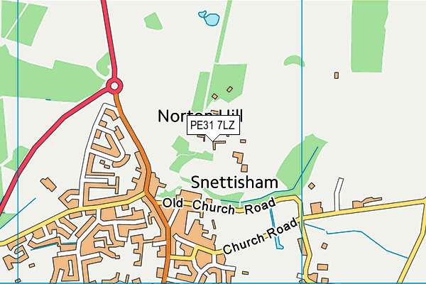 PE31 7LZ map - OS VectorMap District (Ordnance Survey)