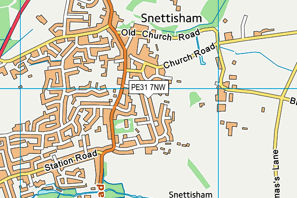 PE31 7NW map - OS VectorMap District (Ordnance Survey) PE31 7NW map - OS VectorMap District (Ordnance Survey)