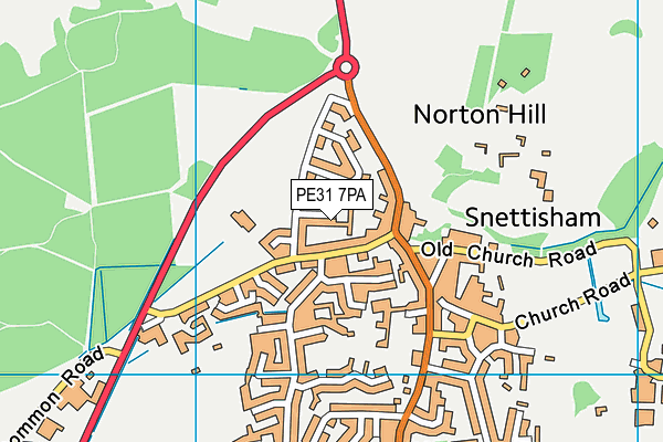 PE31 7PA map - OS VectorMap District (Ordnance Survey) PE31 7PA map - OS VectorMap District (Ordnance Survey)