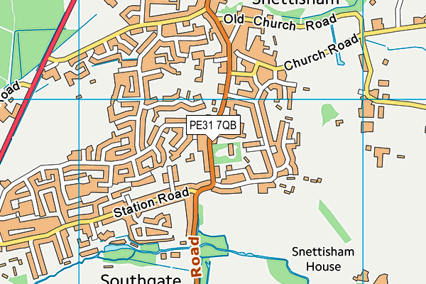 PE31 7QB map - OS VectorMap District (Ordnance Survey) PE31 7QB map - OS VectorMap District (Ordnance Survey)