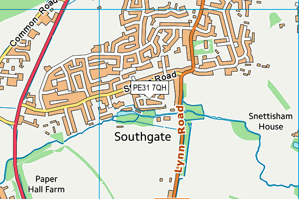 PE31 7QH map - OS VectorMap District (Ordnance Survey)
