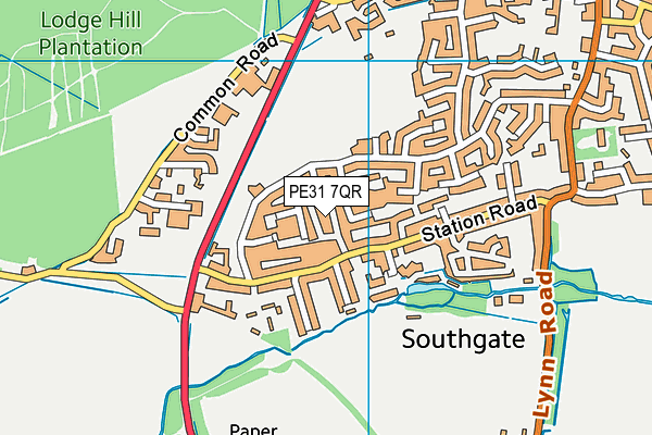 PE31 7QR map - OS VectorMap District (Ordnance Survey) PE31 7QR map - OS VectorMap District (Ordnance Survey)
