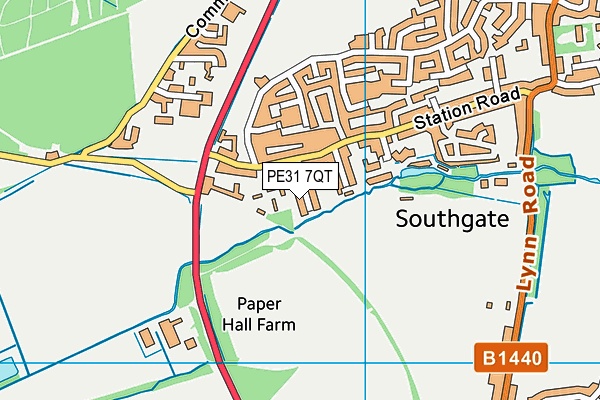 PE31 7QT map - OS VectorMap District (Ordnance Survey) PE31 7QT map - OS VectorMap District (Ordnance Survey)