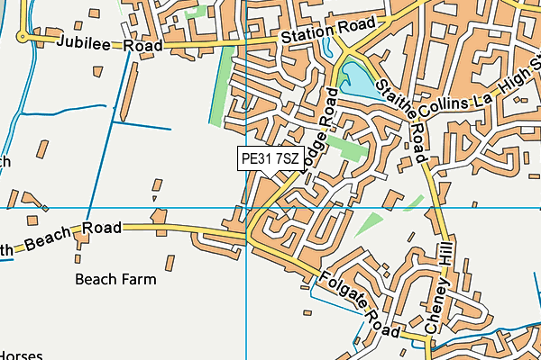 PE31 7SZ map - OS VectorMap District (Ordnance Survey) PE31 7SZ map - OS VectorMap District (Ordnance Survey)