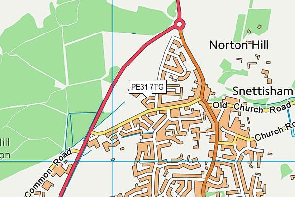 PE31 7TG map - OS VectorMap District (Ordnance Survey) PE31 7TG map - OS VectorMap District (Ordnance Survey)