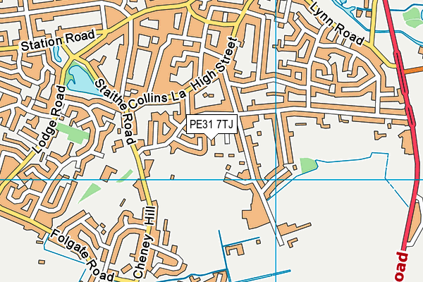 PE31 7TJ map - OS VectorMap District (Ordnance Survey) PE31 7TJ map - OS VectorMap District (Ordnance Survey)