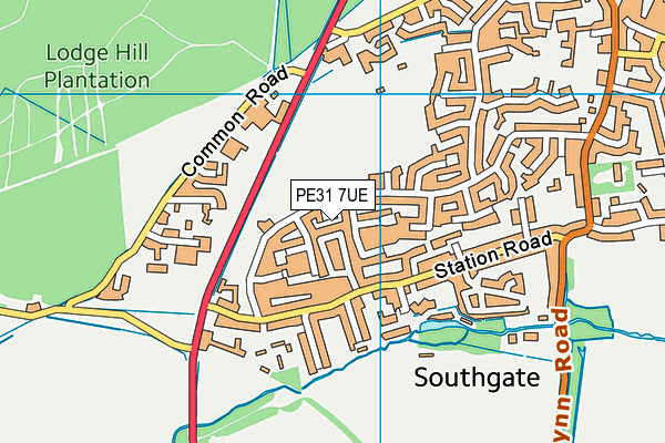 PE31 7UE map - OS VectorMap District (Ordnance Survey) PE31 7UE map - OS VectorMap District (Ordnance Survey)