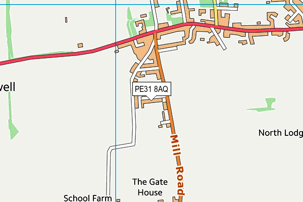PE31 8AQ map - OS VectorMap District (Ordnance Survey)