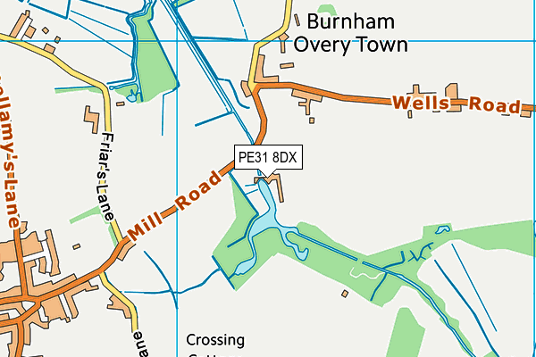PE31 8DX map - OS VectorMap District (Ordnance Survey)