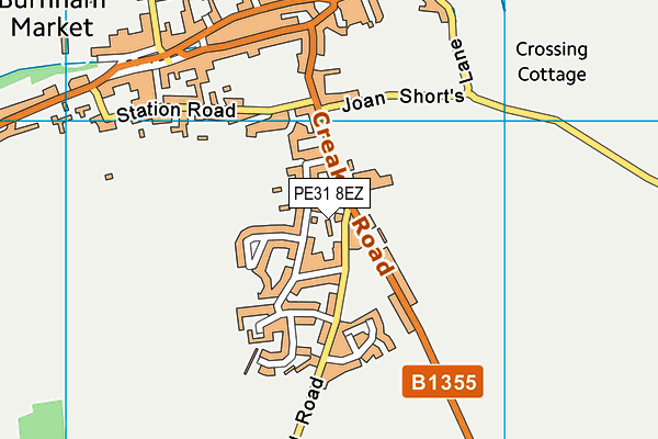 PE31 8EZ map - OS VectorMap District (Ordnance Survey)