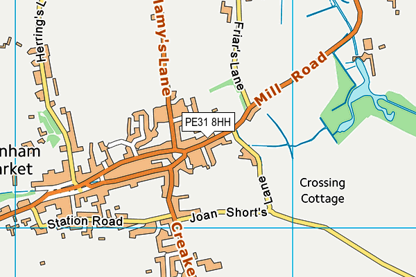 PE31 8HH map - OS VectorMap District (Ordnance Survey) PE31 8HH map - OS VectorMap District (Ordnance Survey)