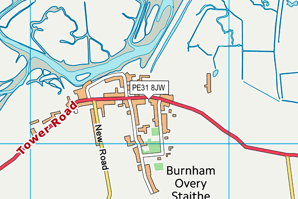 PE31 8JW map - OS VectorMap District (Ordnance Survey) PE31 8JW map - OS VectorMap District (Ordnance Survey)