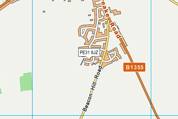 PE31 8JZ map - OS VectorMap District (Ordnance Survey) PE31 8JZ map - OS VectorMap District (Ordnance Survey)