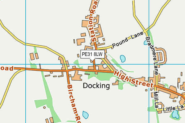 PE31 8LW map - OS VectorMap District (Ordnance Survey) PE31 8LW map - OS VectorMap District (Ordnance Survey)