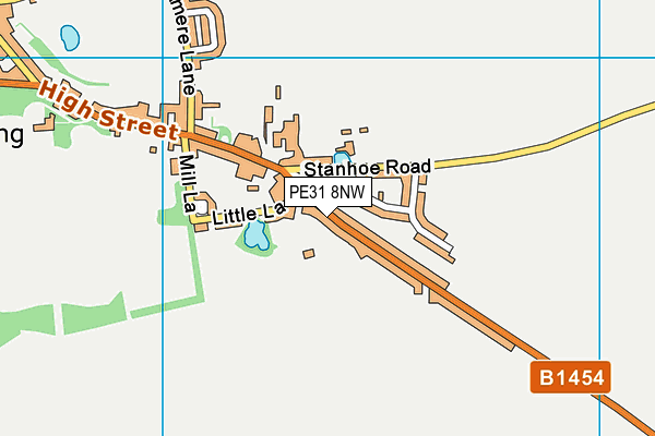 PE31 8NW map - OS VectorMap District (Ordnance Survey) PE31 8NW map - OS VectorMap District (Ordnance Survey)