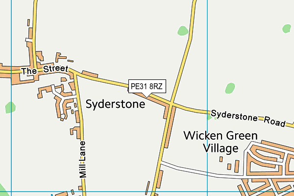 PE31 8RZ map - OS VectorMap District (Ordnance Survey) PE31 8RZ map - OS VectorMap District (Ordnance Survey)