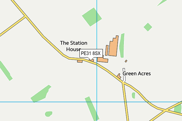 PE31 8SX map - OS VectorMap District (Ordnance Survey) PE31 8SX map - OS VectorMap District (Ordnance Survey)
