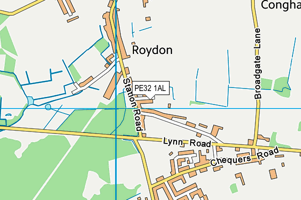 PE32 1AL map - OS VectorMap District (Ordnance Survey) PE32 1AL map - OS VectorMap District (Ordnance Survey)