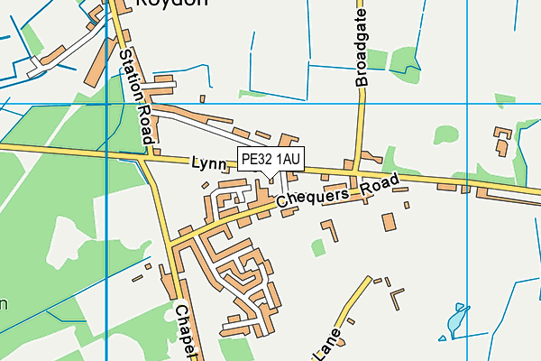 PE32 1AU map - OS VectorMap District (Ordnance Survey) PE32 1AU map - OS VectorMap District (Ordnance Survey)