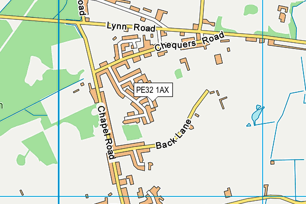 PE32 1AX map - OS VectorMap District (Ordnance Survey) PE32 1AX map - OS VectorMap District (Ordnance Survey)