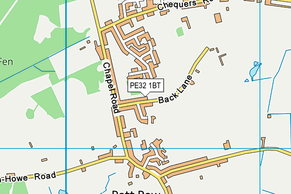 PE32 1BT map - OS VectorMap District (Ordnance Survey) PE32 1BT map - OS VectorMap District (Ordnance Survey)