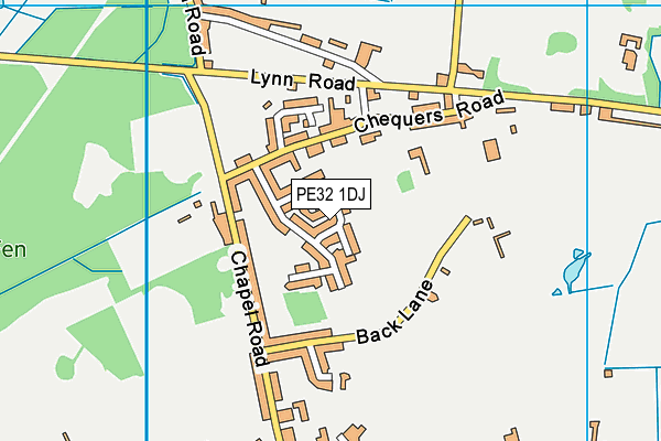 PE32 1DJ map - OS VectorMap District (Ordnance Survey) PE32 1DJ map - OS VectorMap District (Ordnance Survey)