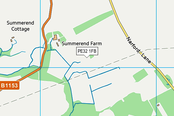 PE32 1FB map - OS VectorMap District (Ordnance Survey) PE32 1FB map - OS VectorMap District (Ordnance Survey)