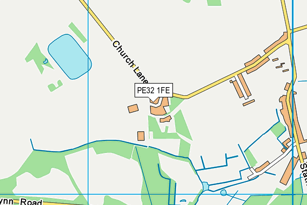 PE32 1FE map - OS VectorMap District (Ordnance Survey) PE32 1FE map - OS VectorMap District (Ordnance Survey)