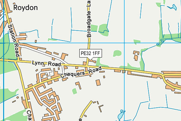 PE32 1FF map - OS VectorMap District (Ordnance Survey) PE32 1FF map - OS VectorMap District (Ordnance Survey)