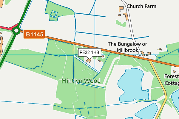 PE32 1HB map - OS VectorMap District (Ordnance Survey) PE32 1HB map - OS VectorMap District (Ordnance Survey)