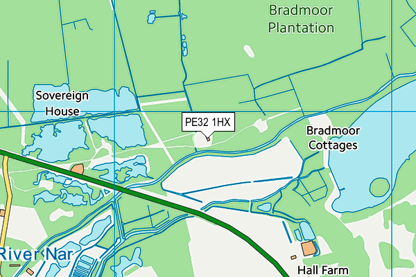 PE32 1HX map - OS VectorMap District (Ordnance Survey) PE32 1HX map - OS VectorMap District (Ordnance Survey)