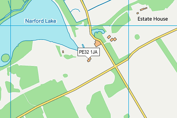PE32 1JA map - OS VectorMap District (Ordnance Survey) PE32 1JA map - OS VectorMap District (Ordnance Survey)