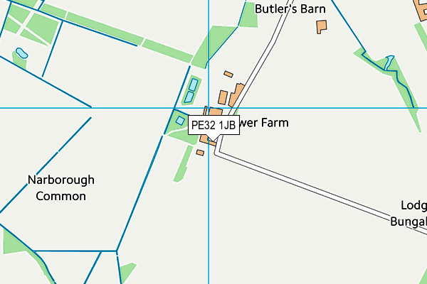 PE32 1JB map - OS VectorMap District (Ordnance Survey) PE32 1JB map - OS VectorMap District (Ordnance Survey)