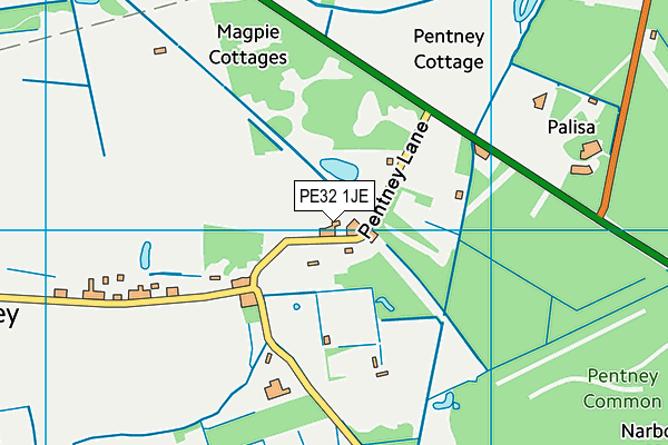 PE32 1JE map - OS VectorMap District (Ordnance Survey) PE32 1JE map - OS VectorMap District (Ordnance Survey)