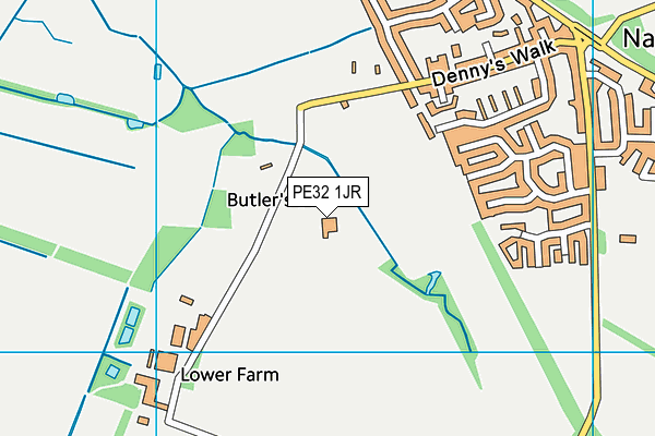 PE32 1JR map - OS VectorMap District (Ordnance Survey) PE32 1JR map - OS VectorMap District (Ordnance Survey)