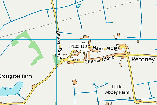 PE32 1JU map - OS VectorMap District (Ordnance Survey) PE32 1JU map - OS VectorMap District (Ordnance Survey)