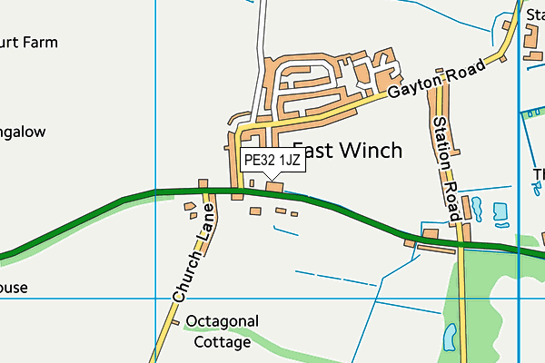 PE32 1JZ map - OS VectorMap District (Ordnance Survey) PE32 1JZ map - OS VectorMap District (Ordnance Survey)