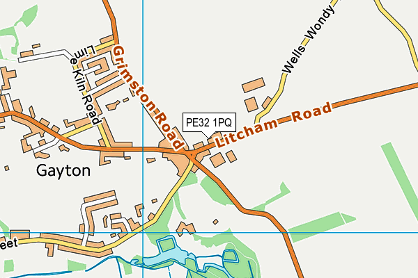 PE32 1PQ map - OS VectorMap District (Ordnance Survey)