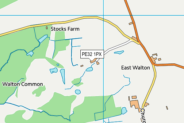PE32 1PX map - OS VectorMap District (Ordnance Survey) PE32 1PX map - OS VectorMap District (Ordnance Survey)