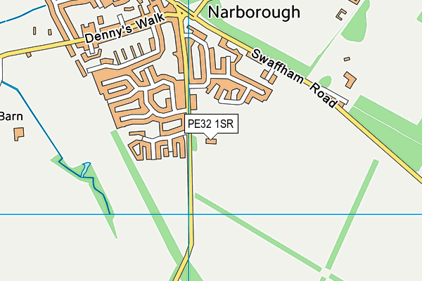 PE32 1SR map - OS VectorMap District (Ordnance Survey) PE32 1SR map - OS VectorMap District (Ordnance Survey)